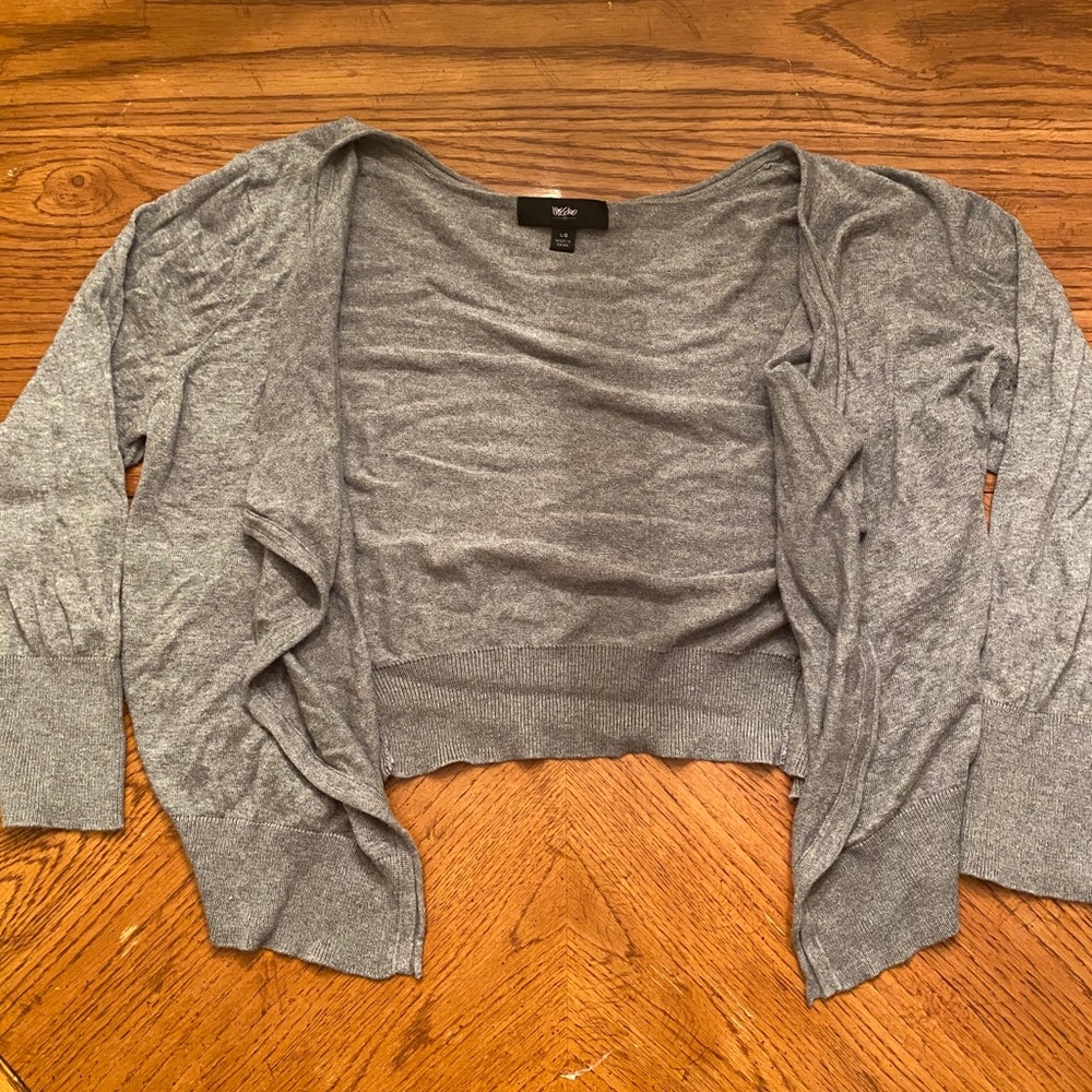 Gray cardigan